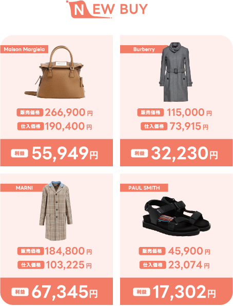 新品商品販売実績